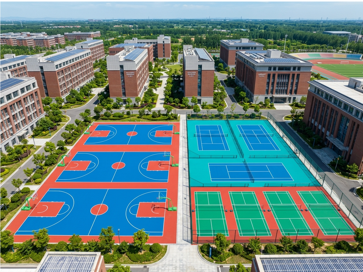 岳阳市硅PU球场学校塑胶跑道 - 一站式服务